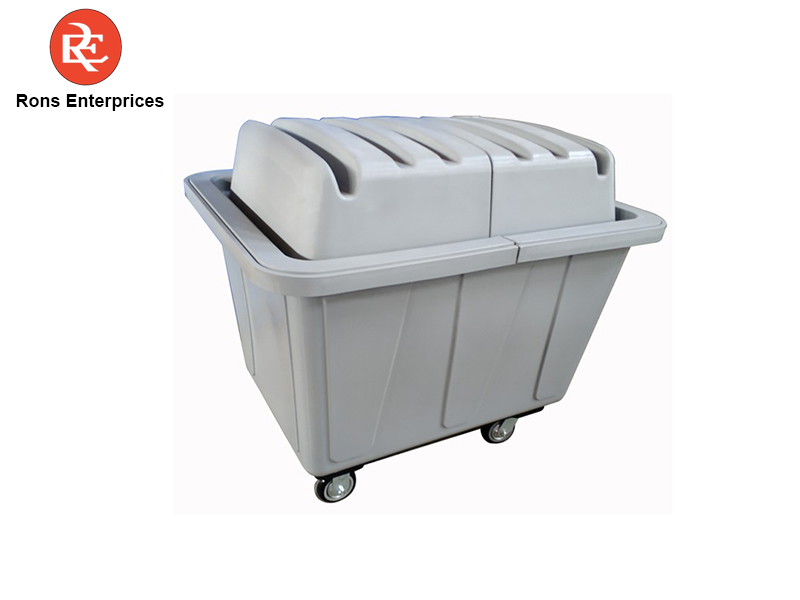 Plastic Laundry Trolley with Cover Model HM-409